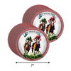 Off Two the Races Derby Day 2nd Birthday Party Supplies 64 Piece Tableware Set Includes Large 9" Paper Plates Dessert Plates, Cups and Napkins Kit for 16