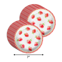 Someone Berry Sweet is on the Way Strawberry Baby Shower Party Supplies 64 Piece Tableware Set Includes Large 9" Paper Plates Dessert Plates, Cups and Napkins Kit for 16