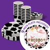 Her Last Rodeo Cow Print Party Tableware Kit For 16 Guests 64 Piece