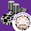 My First Rodeo Cow Print 1st Birthday Party Tableware Kit For 16 Guests 64 Piece