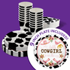 Little Cowgirl on the Way Cow Print Baby Shower Party Tableware Kit For 16 Guests 64 Piece