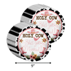 Holy Cow She's Getting Married Bridal Shower Party Supplies 64 Piece Tableware Set Includes Large 9" Paper Plates Dessert Plates, Cups and Napkins Kit for 16
