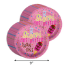Girls 3rd Birthday Party Supplies - Three Scoops Ice Cream Birthday Paper Plates - 64 Piece Tableware Set Includes Large 9" Paper Plates Dessert Plates, Cups and Napkins Kit for 16
