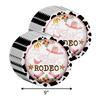 Her Last Rodeo Cow Print Party Tableware Kit For 16 Guests 64 Piece