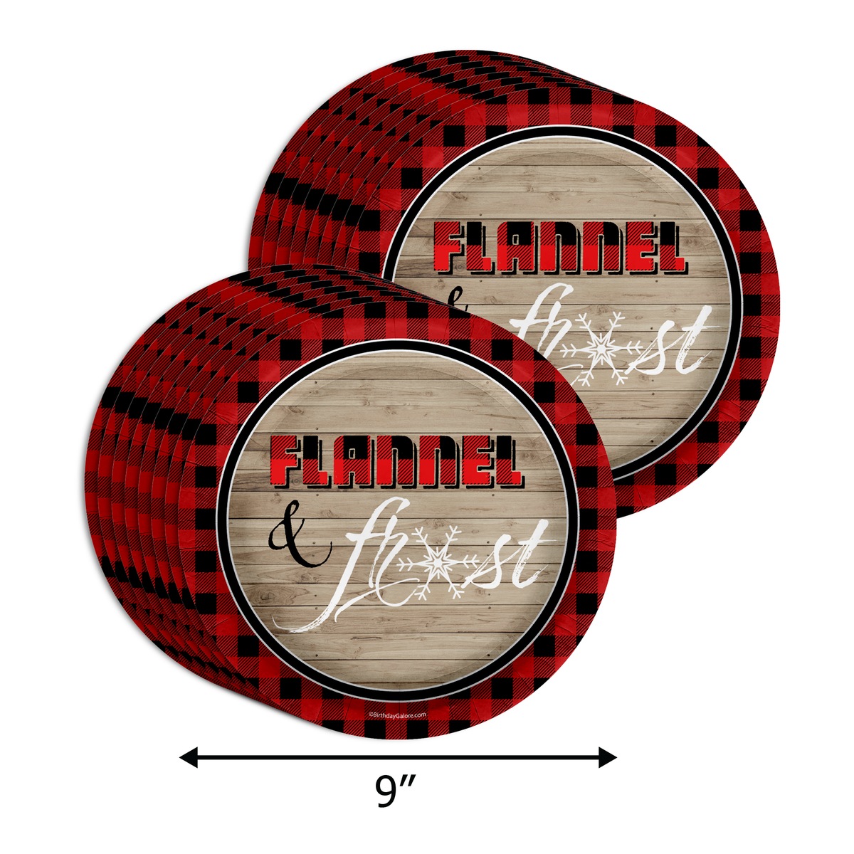 Flannel and Frost Buffalo Plaid Tableware Kit For 16 Guests 64 Piece