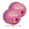 Girls 2nd Birthday Party Supplies - 2 Scoops Ice Cream Birthday Paper Plates - 64 Piece Tableware Set Includes Large 9" Paper Plates Dessert Plates, Cups and Napkins Kit for 16