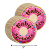 Donut Baby Sprinkles Baby Shower Party Supplies 64 Piece Tableware Set Includes Large 9" Paper Plates Dessert Plates, Cups and Napkins Kit for 16