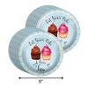 Have Your Cake and Eat it Two Cupcake 2nd Birthay Party Supplies 64 Piece Tableware Set Includes Large 9" Paper Plates Dessert Plates, Cups and Napkins Kit for 16