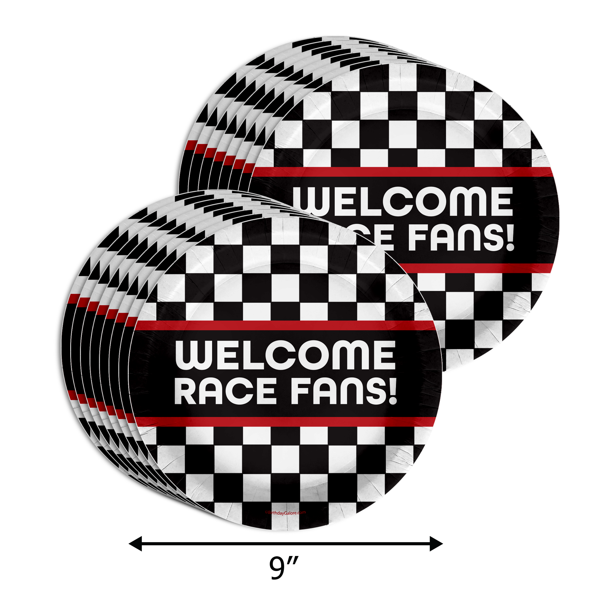 Welcome Race Fans Race Car Birthday Party Tableware Kit For 16 Guests 64 Piece