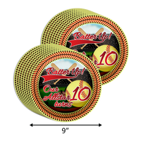 Softball 10th Birthday Party Supplies 64 Piece Tableware Set Includes Large 9" Paper Plates Dessert Plates, Cups and Napkins Kit for 16