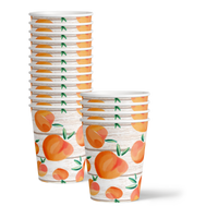 A Sweet Peach is on the Way Baby Shower Party Supplies 64 Piece Tableware Set Includes Large 9" Paper Plates Dessert Plates, Cups and Napkins Kit for 16