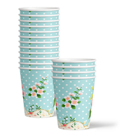 Baby is Brewing Tea Baby Shower Party Supplies 64 Piece Tableware Set Includes Large 9" Paper Plates Dessert Plates, Cups and Napkins Kit for 16