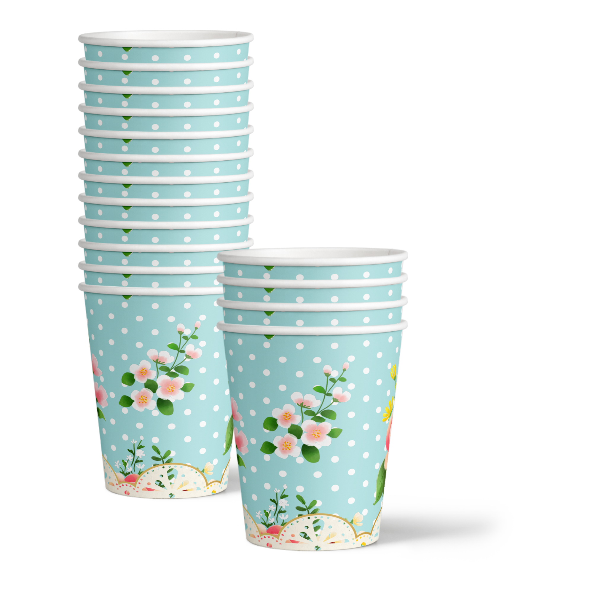 Baby is Brewing Tea Baby Shower Party Supplies 64 Piece Tableware Set Includes Large 9" Paper Plates Dessert Plates, Cups and Napkins Kit for 16