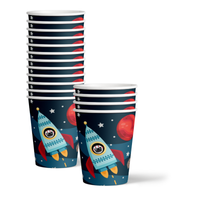 Houston We Have a Three Year Old Astronaut 3rd Birthday Party Tableware Kit For 16 Guests 64 Piece