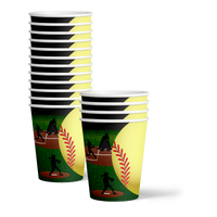 Softball 10th Birthday Party Supplies 64 Piece Tableware Set Includes Large 9" Paper Plates Dessert Plates, Cups and Napkins Kit for 16