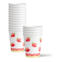 Someone Berry Sweet is on the Way Strawberry Baby Shower Party Supplies 64 Piece Tableware Set Includes Large 9" Paper Plates Dessert Plates, Cups and Napkins Kit for 16