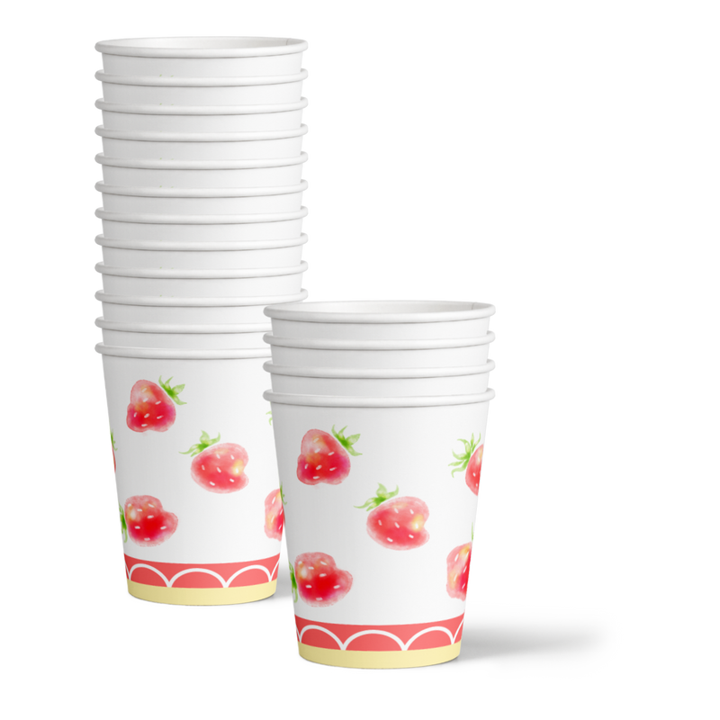 Someone Berry Sweet is on the Way Strawberry Baby Shower Party Supplies 64 Piece Tableware Set Includes Large 9" Paper Plates Dessert Plates, Cups and Napkins Kit for 16