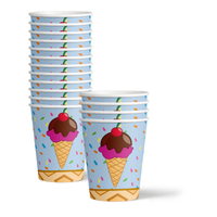 I Scream Four Ice Cream 4th Birthday Party Tableware Kit For 16 Guests 64 Piece