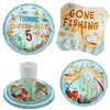 O-fish-ally Five Little Fisherman's 5th Birthday Party Tableware Kit For 16 Guests 64 Piece