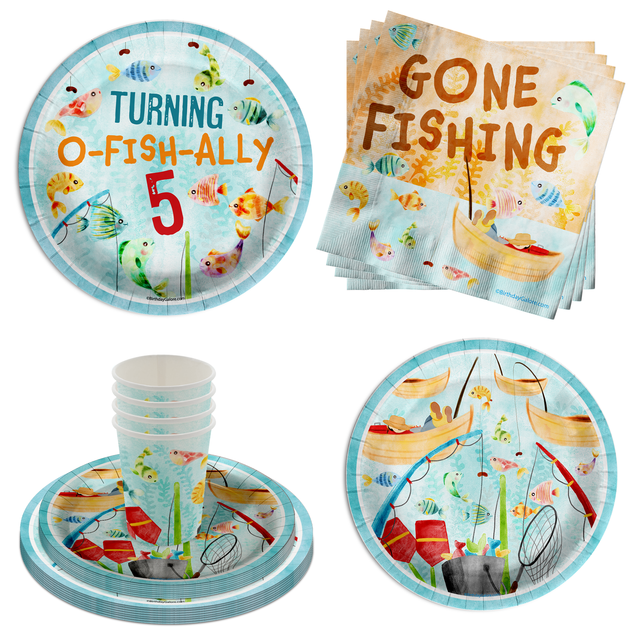 O-fish-ally Five Little Fisherman's 5th Birthday Party Kit