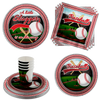 Little Slugger on the Way Baseball Baby Shower Party Supplies 64 Piece Tableware Set Includes Large 9" Paper Plates Dessert Plates, Cups and Napkins Kit for 16