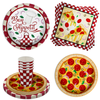 Pizza Birthday Party Tableware Kit For 16 Guests 64 Piece