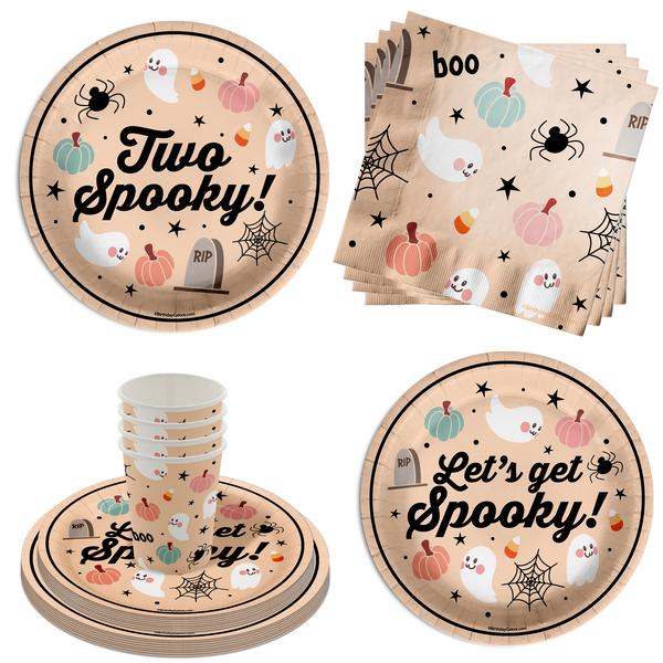 Spooky One 1st Birthday Party Supplies 64 Piece Tableware Set