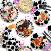 Her Last Rodeo Cow Print Party Tableware Kit For 16 Guests 64 Piece