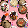 One Happy Camper Girl's 1st Birthday Party Supplies 64 Piece Tableware Set Includes Large 9" Paper Plates Dessert Plates, Cups and Napkins Kit for 16