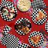 Fast One Checkered Flag Racing 1st Birthday Party Supplies 64 Piece Tableware Set Includes Large 9" Paper Plates Dessert Plates, Cups and Napkins Kit for 16