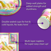 Gold Unicorn Birthday Party Tableware Kit For 16 Guests 64 Piece