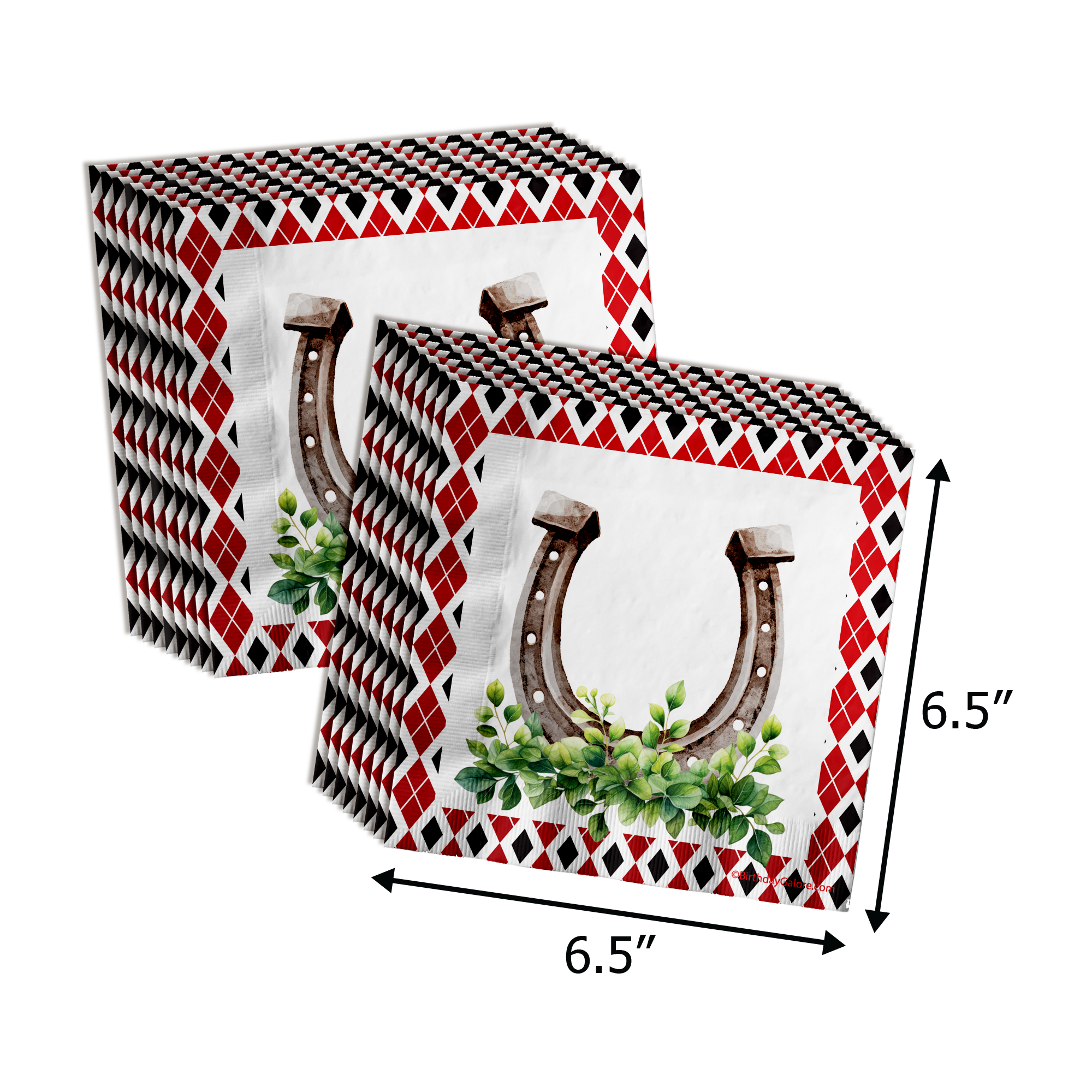 Off Two the Races Derby Day 2nd Birthday Party Supplies 64 Piece Tableware Set Includes Large 9" Paper Plates Dessert Plates, Cups and Napkins Kit for 16