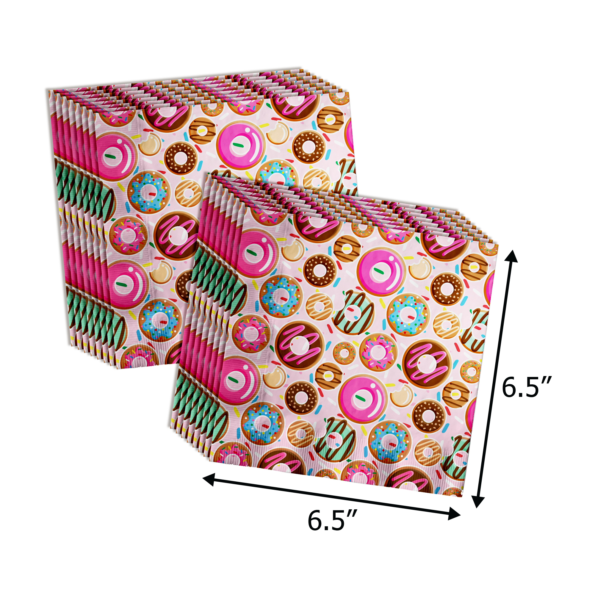 Girls 3rd Birthday Party Supplies - Sweet to Be Three Donut Birthday Paper Plates - 64 Piece Tableware Set Includes Large 9" Paper Plates Dessert Plates, Cups and Napkins Kit for 16