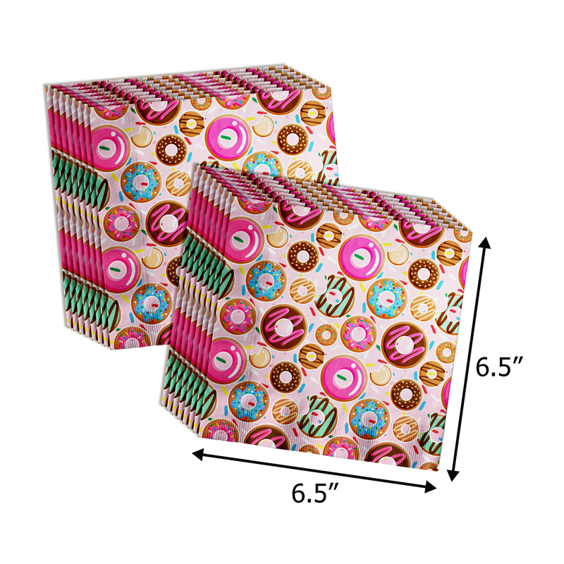 Girls 3rd Birthday Party Supplies - Sweet to Be Three Donut Birthday Paper Plates - 64 Piece Tableware Set Includes Large 9" Paper Plates Dessert Plates, Cups and Napkins Kit for 16