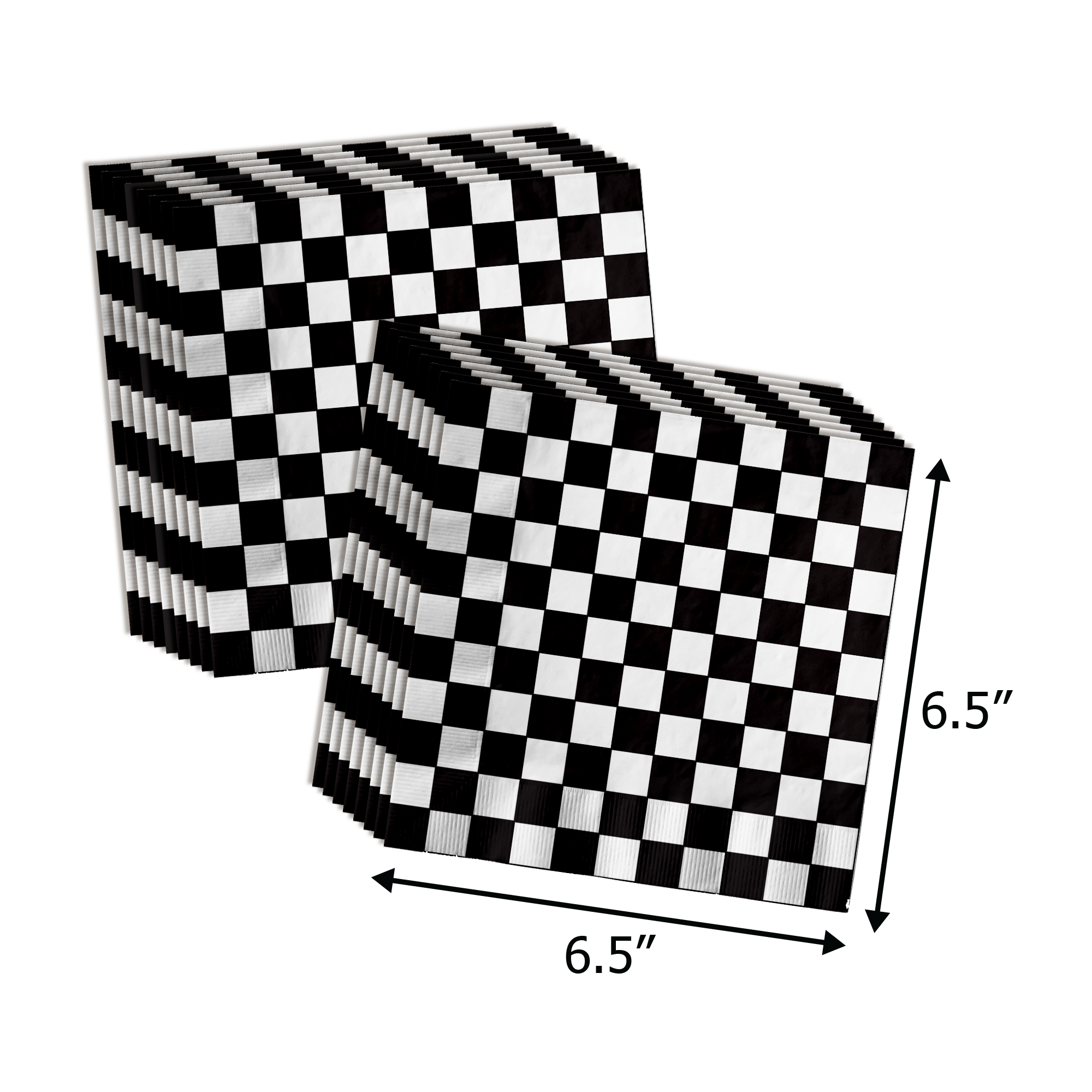 Fast One Checkered Flag Racing 1st Birthday Party Supplies 64 Piece Tableware Set Includes Large 9" Paper Plates Dessert Plates, Cups and Napkins Kit for 16