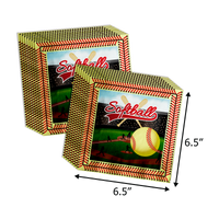 Softball Birthday Party Supplies 64 Piece Tableware Set Includes Large 9" Paper Plates Dessert Plates, Cups and Napkins Kit for 16