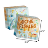 Ofishally 1 Fishing 1st Birthday Party Supplies 64 Piece Tableware Set Includes Large 9" Paper Plates Dessert Plates, Cups and Napkins Kit for 16