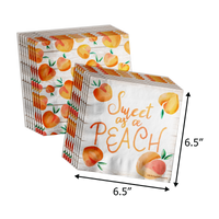 A Sweet Peach is on the Way Baby Shower Party Supplies 64 Piece Tableware Set Includes Large 9" Paper Plates Dessert Plates, Cups and Napkins Kit for 16