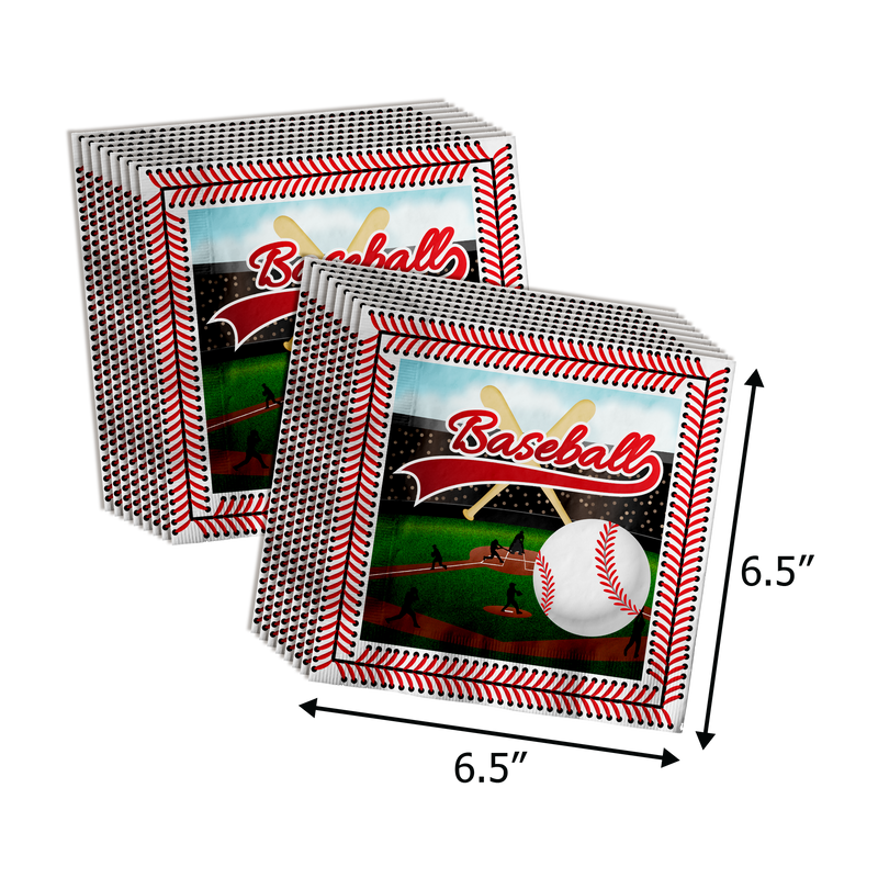 Little Slugger on the Way Baseball Baby Shower Party Supplies 64 Piece Tableware Set Includes Large 9" Paper Plates Dessert Plates, Cups and Napkins Kit for 16