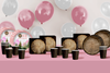 One Happy Camper Girl's 1st Birthday Party Supplies 64 Piece Tableware Set Includes Large 9" Paper Plates Dessert Plates, Cups and Napkins Kit for 16