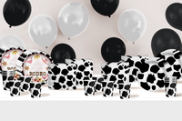 My First Rodeo Cow Print 1st Birthday Party Tableware Kit For 16 Guests 64 Piece