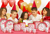 Sweet One Cherry 1st Birthday Party Tableware Kit For 16 Guests 64 Piece
