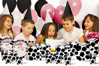 Howdy Y'all It's A Party Cow Print Birthday Party Tableware Kit For 16 Guests 64 Piece