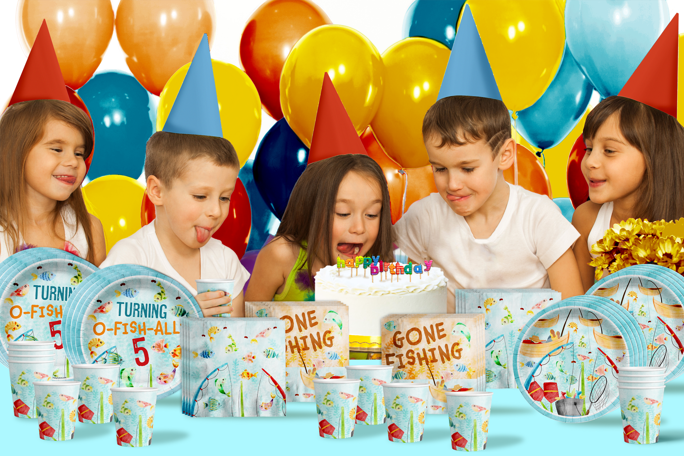 O-fish-ally Five Little Fisherman's 5th Birthday Party Kit