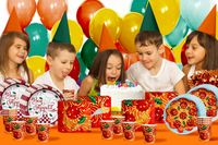 Spaghetti and Meatballs Birthday Party Tableware Kit For 16 Guests 64 Piece