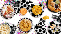 My Second Rodeo Cow Print 2nd Birthday Party Tableware Kit For 16 Guests 64 Piece