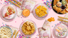 Pink and Gold 21st Birthday Party Tableware Kit For 16 Guests 64 Piece
