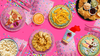 Girls 2nd Birthday Party Supplies - 2 Scoops Ice Cream Birthday Paper Plates - 64 Piece Tableware Set Includes Large 9" Paper Plates Dessert Plates, Cups and Napkins Kit for 16