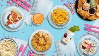 Have Your Cake and Eat it Two Cupcake 2nd Birthay Party Supplies 64 Piece Tableware Set Includes Large 9" Paper Plates Dessert Plates, Cups and Napkins Kit for 16
