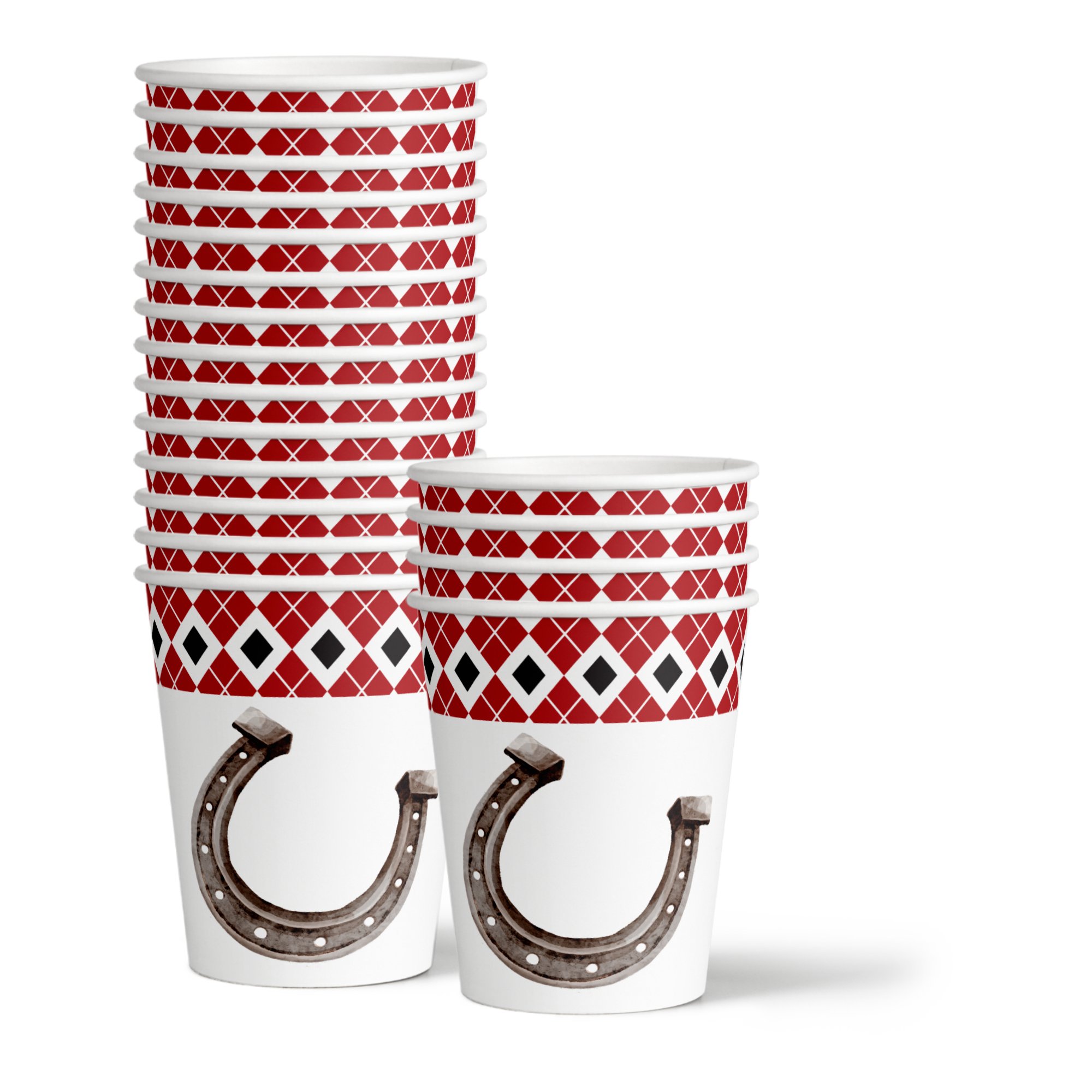 Off Two the Races Derby Day 2nd Birthday Party Supplies 64 Piece Tableware Set Includes Large 9" Paper Plates Dessert Plates, Cups and Napkins Kit for 16